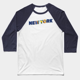 New York State vintage style retro souvenir Baseball T-Shirt